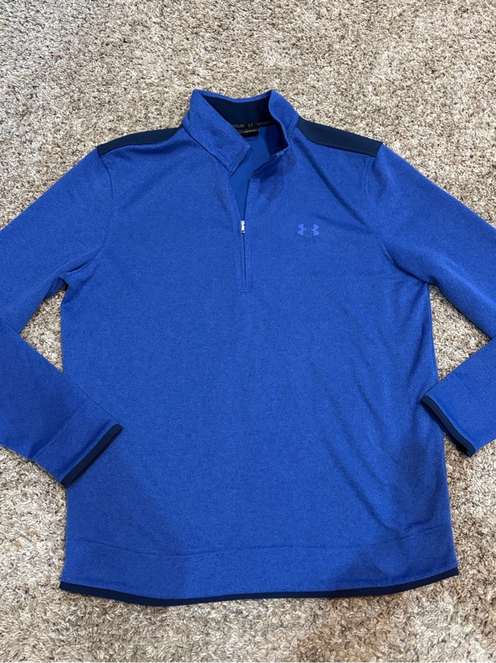 Under Armour Royal Blue Half-Zip Pullover with Navy Accents